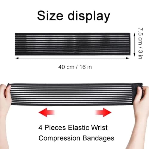Rbenxia Elastic Wrist Compression Bandage Adjustable Wrist Strap Hand Brace | Support for Wrist Pain & Injury thumbnail 2