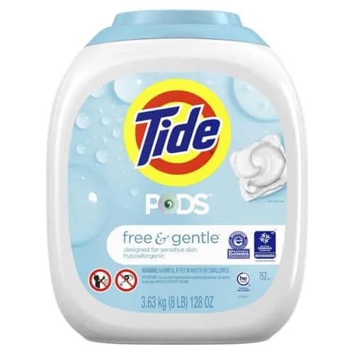 Tide Pods Free & Gentle Laundry Detergent Pacs 152 Count | Hypoallergenic & Dye-Free thumbnail 2