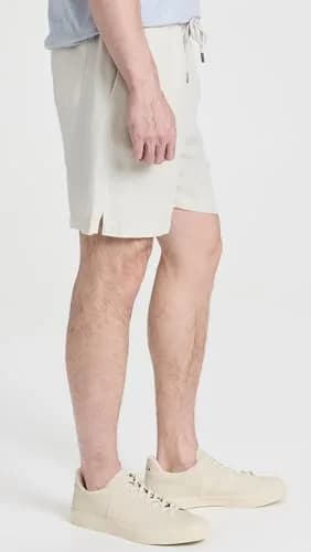 Onia-Air Linen Pull-On Short 6" in Stone | Mid Rise, Stretch Waist, Solid thumbnail 4