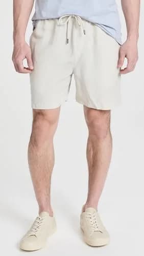 Onia-Air Linen Pull-On Short 6" in Stone | Mid Rise, Stretch Waist, Solid thumbnail 2