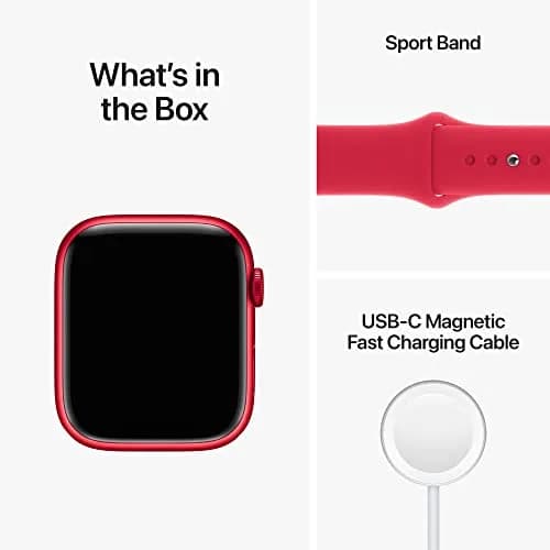 Apple Watch Series 8 GPS 45mm Red Aluminum Case Red Sport Band M/L (Renewed) | Health & Fitness Tracking thumbnail 6