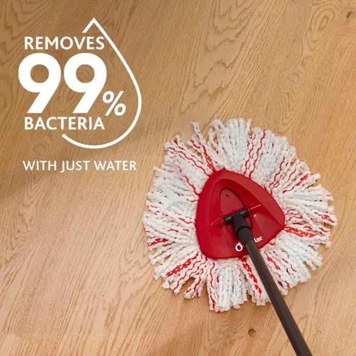 O-Cedar EasyWring Deep Clean Refill (1-Pack, White) | 40% More Cleaning Power | Microfiber Mop Refill for Spin Mop Systems thumbnail 4