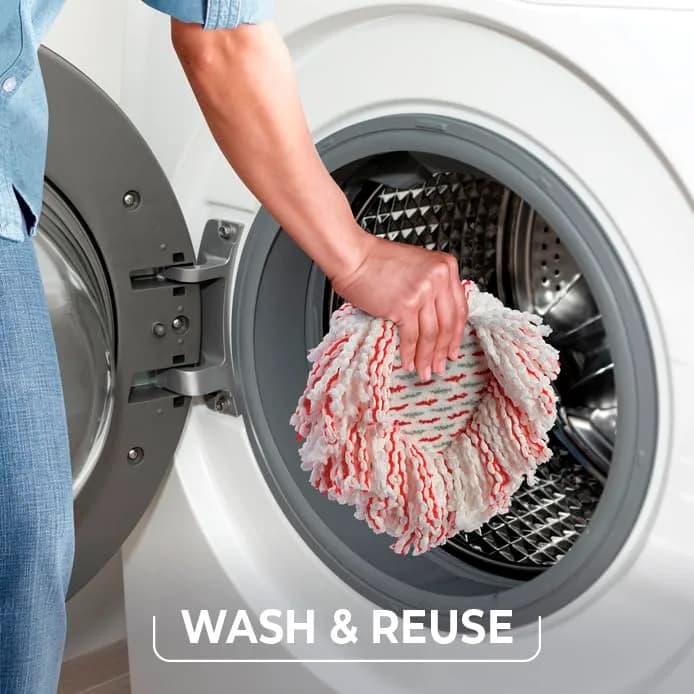 O-Cedar EasyWring Deep Clean Refill (1-Pack, White) | 40% More Cleaning Power | Microfiber Mop Refill for Spin Mop Systems thumbnail 5