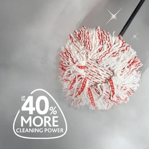 O-Cedar EasyWring Deep Clean Refill (1-Pack, White) | 40% More Cleaning Power | Microfiber Mop Refill for Spin Mop Systems thumbnail 3