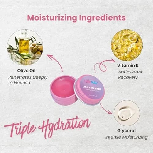 Libeauty Lash Lift Glue Balm Pink Rose 10g (0.35 oz) | Easy Adjustment & Strong Hold for Lashes & Brows thumbnail 6