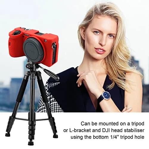 Easy Hood Red Silicone Camera Case for Sony A6600 Alpha 6600 ILCE-6600 Camera | Slim Fit, Lightweight, Protective Cover thumbnail 6
