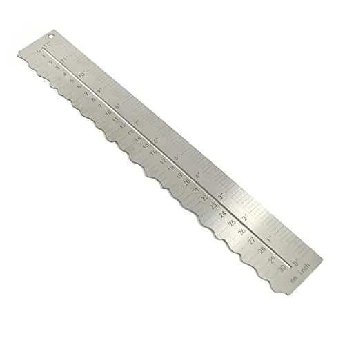 UPTTHOW Metal Irregular Edges Ruler for Paper Tearing | 12" Measuring Tool for Drawing & DIY thumbnail 1