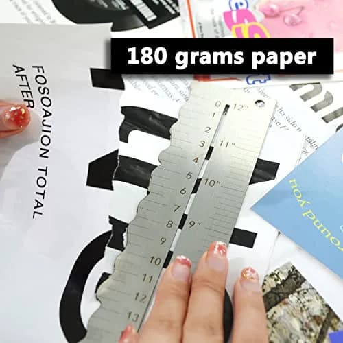 UPTTHOW Metal Irregular Edges Ruler for Paper Tearing | 12" Measuring Tool for Drawing & DIY thumbnail 3