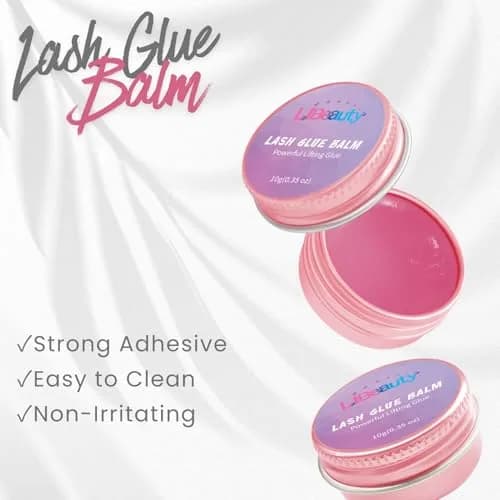 Libeauty Lash Lift Glue Balm 10g (0.35 oz) | Pink Peach Adhesive Wax for Flawless Lash Perms thumbnail 4