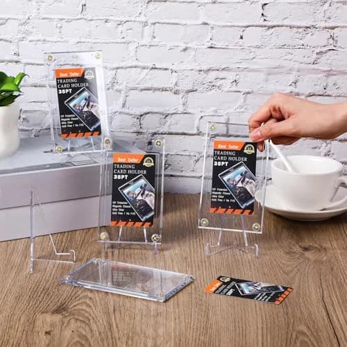 Jetec Baseball Card Holder with Acrylic Display Stands (30 Pcs) | Clear, Protective, Compact thumbnail 4