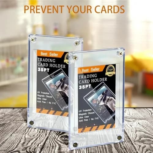 Jetec Baseball Card Holder with Acrylic Display Stands (30 Pcs) | Clear, Protective, Compact thumbnail 6