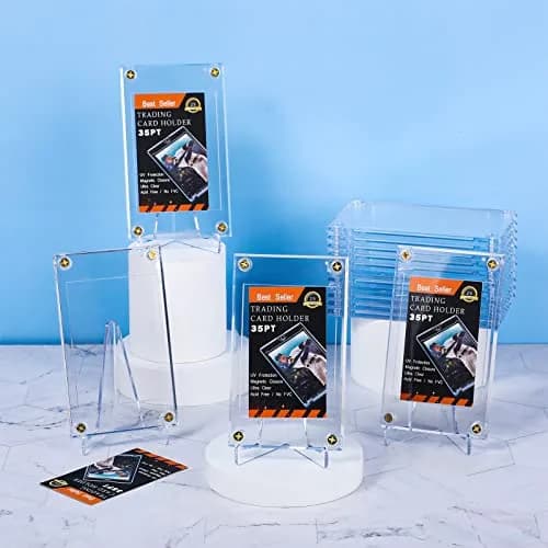 Jetec Baseball Card Holder with Acrylic Display Stands (30 Pcs) | Clear, Protective, Compact thumbnail 7