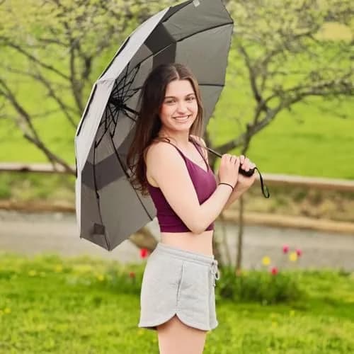 G4Free 62 Inch Large Golf Umbrella Windproof Reverse Travel Umbrella with Double Canopy and Auto Open Close (Grey) | 157.5 cm Arc thumbnail 6