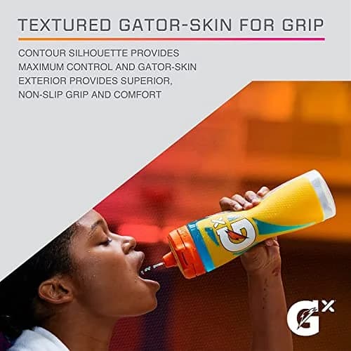 Gatorade Gx 30 Oz (850ml) Squeeze Bottle with Flip Cap & High-Flow Valve | Customizable Hydration for Athletes thumbnail 6