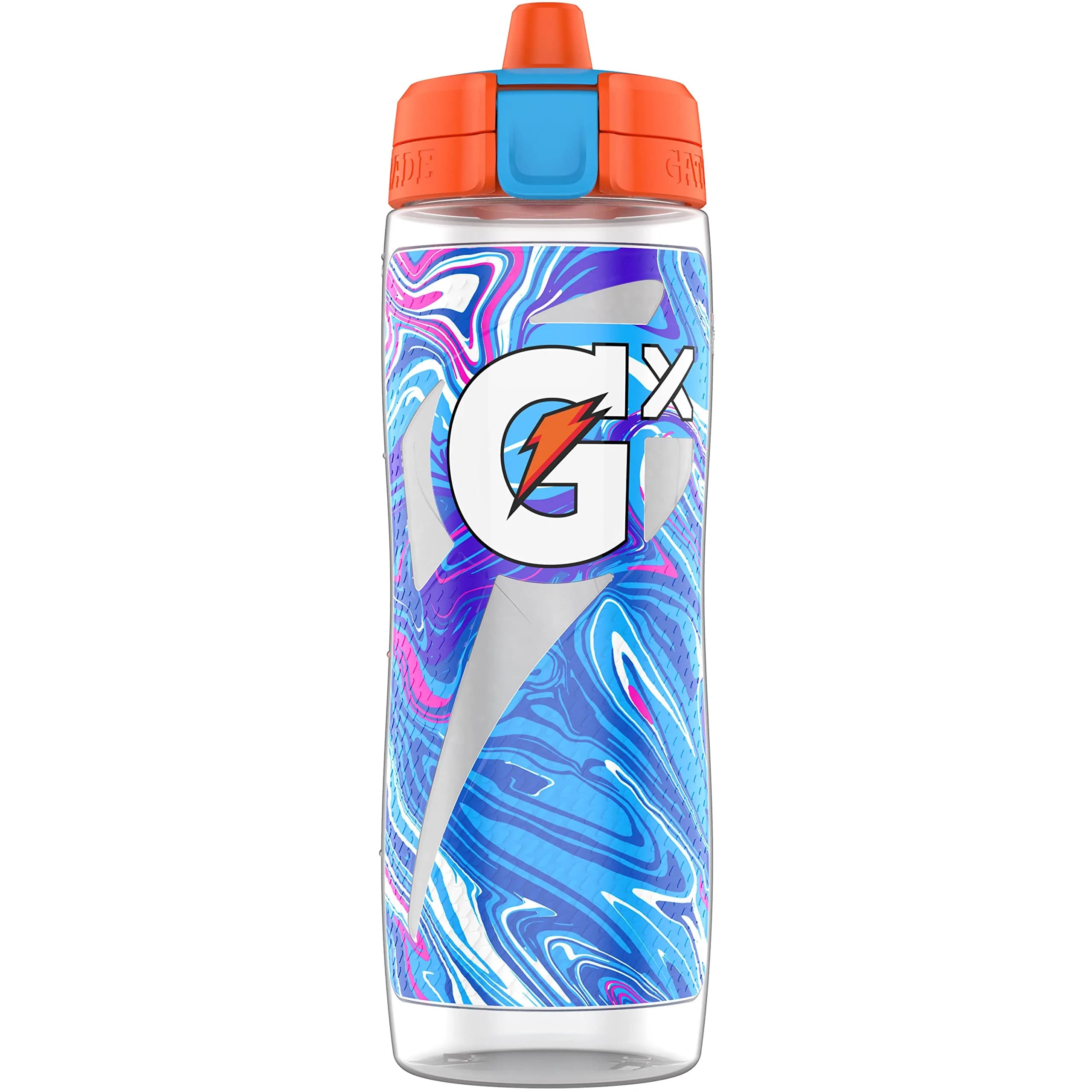 Gatorade Gx Refillable Squeeze Bottle 30 Oz (887 ml) | Customizable Hydration for Athletes — Bottle - Marble Blue