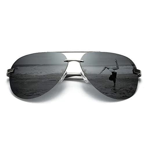 Fishingtours Aviator Sunglasses for Men & Women | Polarized Mirrored Driving Sunglasses (65mm Lens Width) thumbnail 1