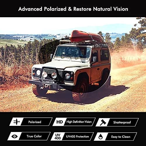 Fishingtours Aviator Sunglasses for Men & Women | Polarized Mirrored Driving Sunglasses (65mm Lens Width) thumbnail 4