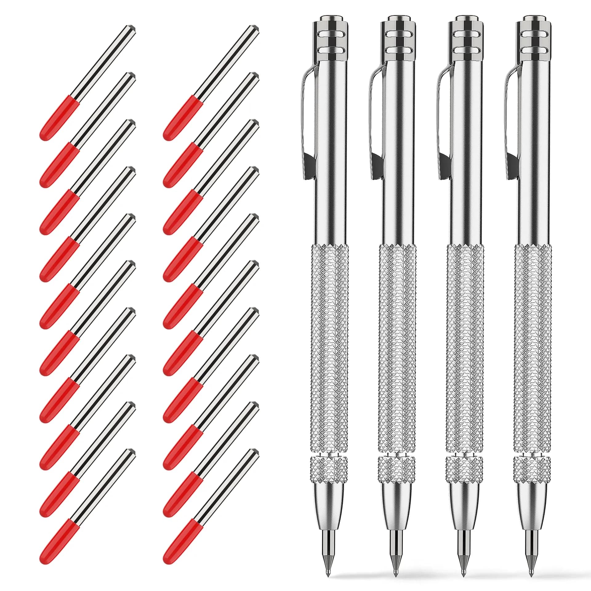 Glieskir Tungsten Carbide Scriber Set with Magnet & 20 Tips | Precision Metal & Glass Marking Tool (70-120 chars)
