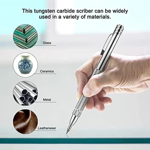 Glieskir Tungsten Carbide Scriber Set with Magnet & 20 Tips | Precision Metal & Glass Marking Tool (70-120 chars) thumbnail 3