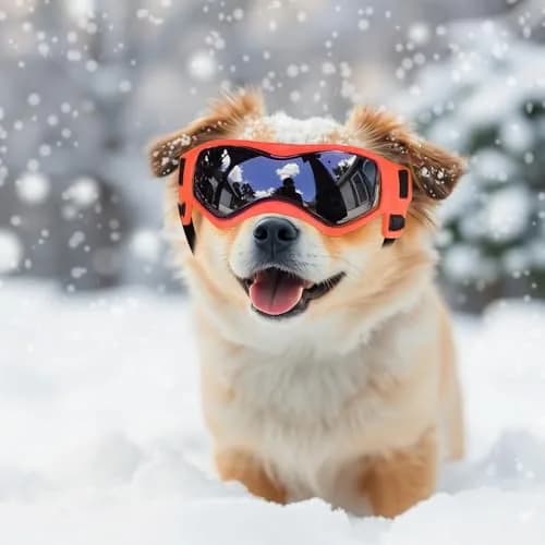 PETLESO Small Breed Dog Goggles UV Protection Puppy Eyewear for Outdoor Riding Driving, Orange S | Curved Lens & Soft Frame thumbnail 9