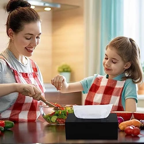 PITBVO Shiny Black Acrylic Tissue Box Holder for Rectangular Tissues | 25.0 cm (9.85") L x 13.0 cm (5.1") W x 11.4 cm (4.5") thumbnail 6