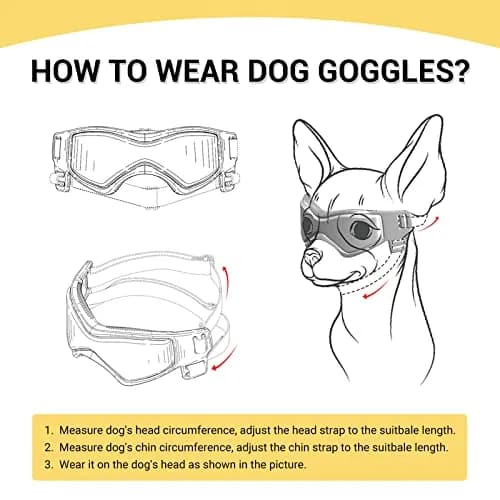 PETLESO Pink Dog Goggles for Small Breeds | UV Protection for Outdoor Riding & Driving thumbnail 6