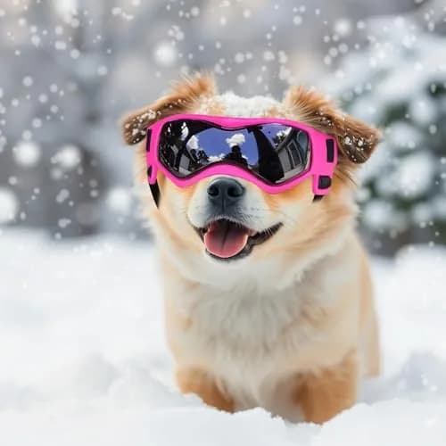 PETLESO Pink Dog Goggles for Small Breeds | UV Protection for Outdoor Riding & Driving thumbnail 8