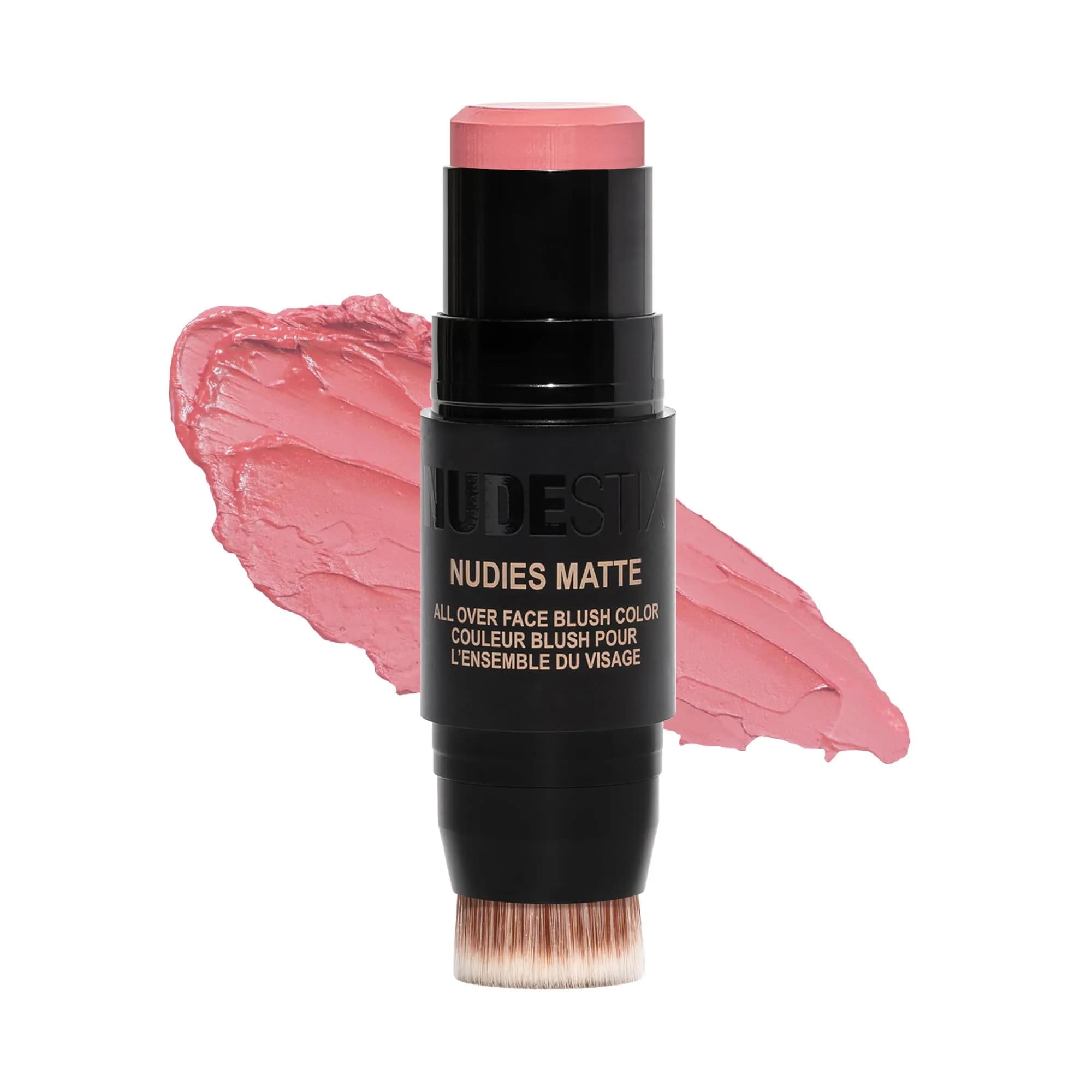 Nudestix Nudies Blush Stick 0.24 Ounce | Cream Blush for Cheeks, Eyes & Lips with Built-In Brush