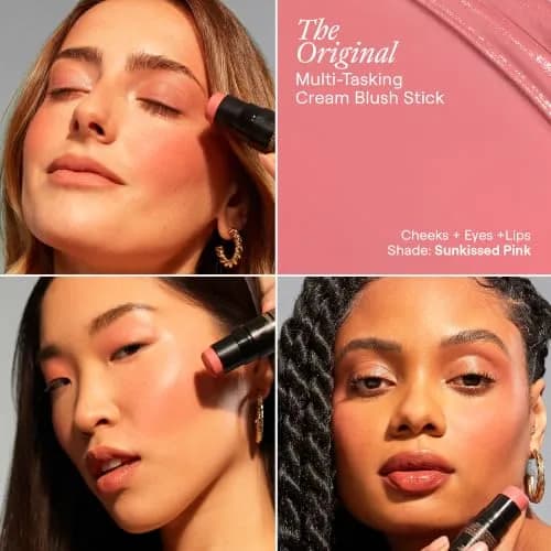 Nudestix Nudies Blush Stick 0.24 Ounce | Cream Blush for Cheeks, Eyes & Lips with Built-In Brush thumbnail 3