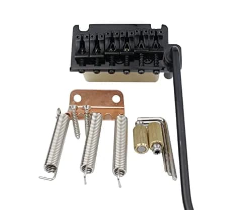 Guyker Non-locking 2 Point Guitar Tremolo Bridge 83.2 x 40.3mm | CNC Machined Brass Block for ST Electric Guitar (Black) thumbnail 1