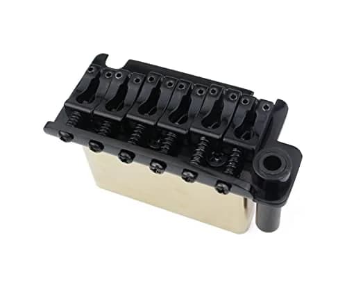Guyker Non-locking 2 Point Guitar Tremolo Bridge 83.2 x 40.3mm | CNC Machined Brass Block for ST Electric Guitar (Black) thumbnail 4