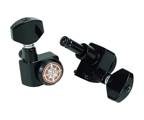 Guyker 6 In-line Guitar Locking Tuners – 1:18 Locking Tuning Key Pegs – Black | Heavy-Duty, Precise Tuning thumbnail 5