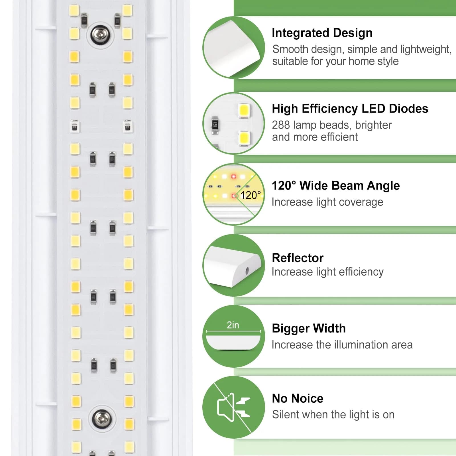 FOXGARDEN Full Spectrum LED Grow Light Strip 30W (3-Pack) | 288 LEDs, Timer & Dimmable - view 2