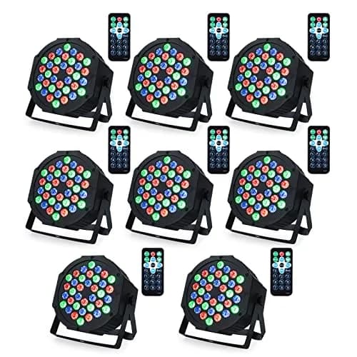 Litake DJ Par Lights, RGB 36 LED Stage Lights Sound Activated,Remote & DMX Controlled, 8 Pack | RGB 36 LEDs for Party & Events thumbnail 1