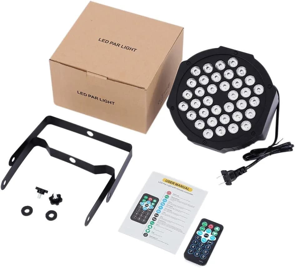 Litake DJ Par Lights, RGB 36 LED Stage Lights Sound Activated,Remote & DMX Controlled, 8 Pack | RGB 36 LEDs for Party & Events thumbnail 8