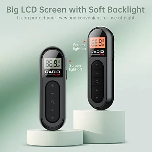 UMUTOO MI03 Pocket FM Radio with Clip Rechargeable Black | Portable Personal FM Receiver for Outdoor Use thumbnail 5