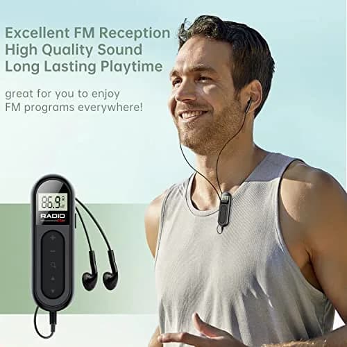 UMUTOO MI03 Pocket FM Radio with Clip Rechargeable Black | Portable Personal FM Receiver for Outdoor Use thumbnail 2