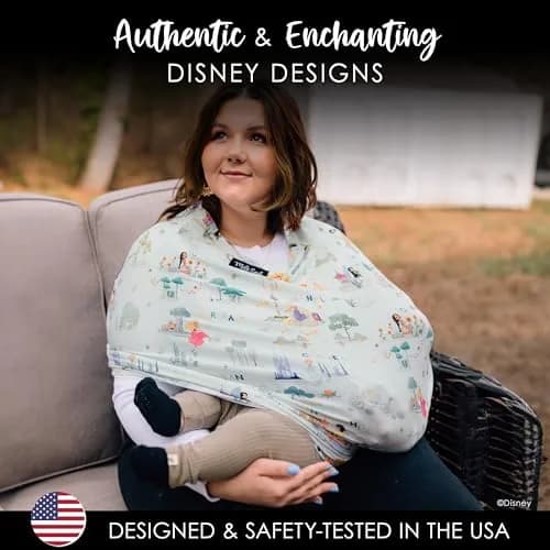 Milk Snob Original Disney Enchanted Kingdoms 5-in-1 Cover 225 ml (8 fl oz) | Multi-Use Car Seat Canopy & Nursing Cover thumbnail 4