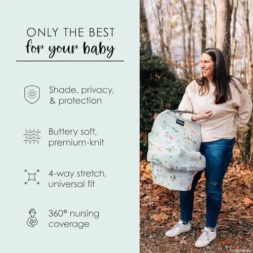 Milk Snob Original Disney Enchanted Kingdoms 5-in-1 Cover 225 ml (8 fl oz) | Multi-Use Car Seat Canopy & Nursing Cover thumbnail 6