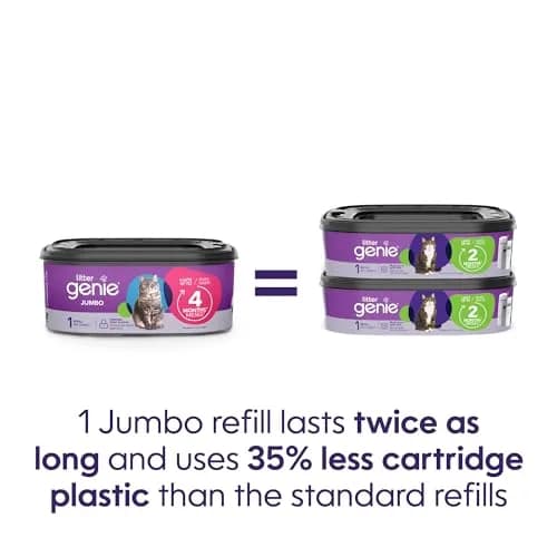 Litter Genie Jumbo Refill Bags 2-Pack (56 ft Continuous Film) | Odor-Locking Waste Bags for Cat Litter thumbnail 5
