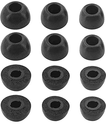 Rqker Foam Ear Tips Compatible with Bose QuietComfort Earbuds II 6 Pairs S/M/L Sizes Black | Ultra Soft Foam for Noise Isolation thumbnail 1