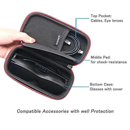 RLSOCO Carrying Case for XREAL One Pro AR Glasses | Lightweight PU Leather with EVA Foam thumbnail 4