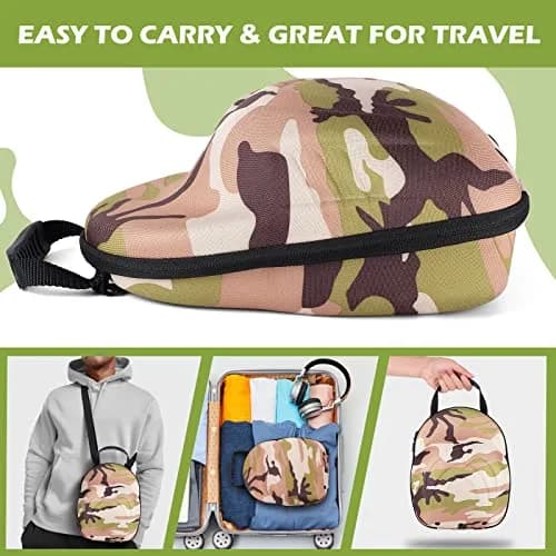 Glamgen Hat Travel Hard Case for 6 Baseball Caps | Lightweight & Durable Organizer with Shoulder Strap thumbnail 2