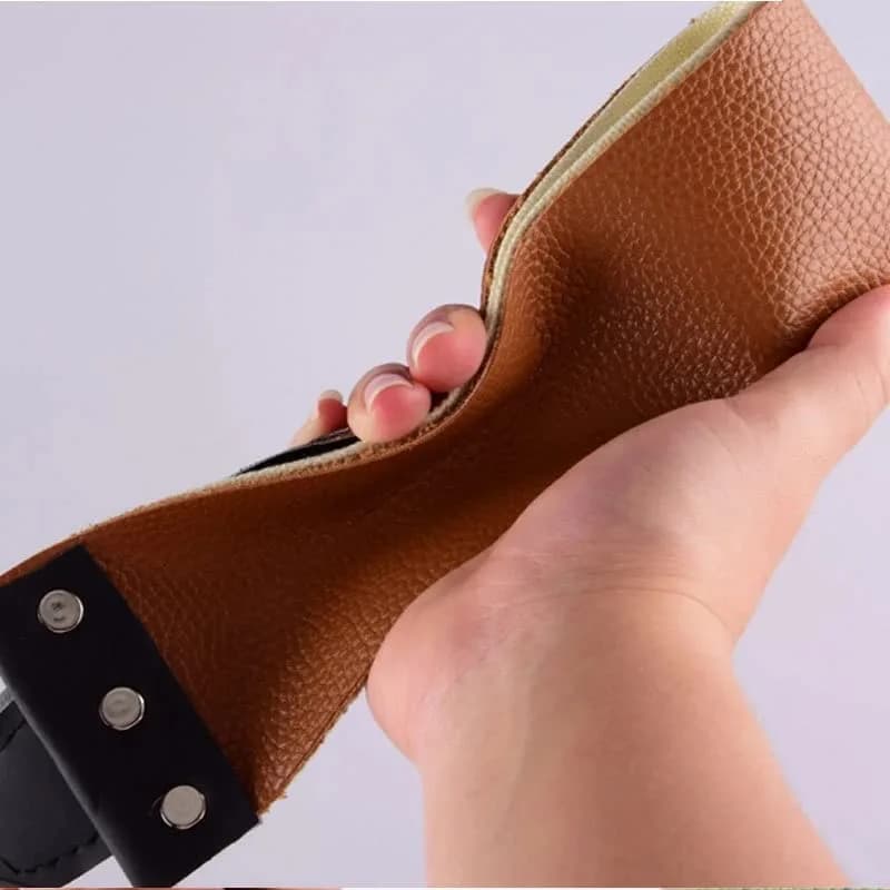 TorSor 2 Pack Razor Sharpener Strap Leather & Canvas | Final Edge Sharpening for Razors & Knives thumbnail 10