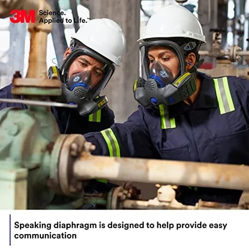 3M Secure Click Full Face Reusable Respirator FF-803 Large | Comfortable, Breathable & Easy Communication thumbnail 5