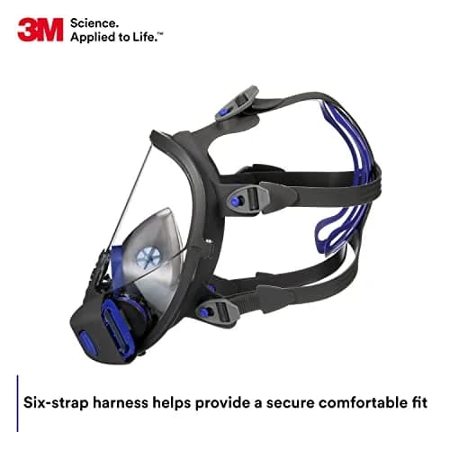 3M Secure Click Full Face Reusable Respirator FF-803 Large | Comfortable, Breathable & Easy Communication thumbnail 6