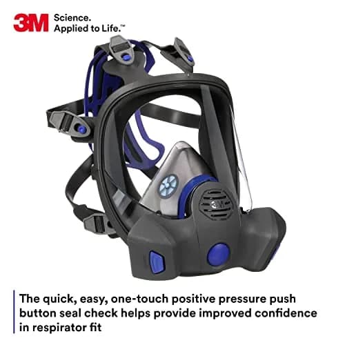 3M Secure Click Full Face Reusable Respirator FF-803 Large | Comfortable, Breathable & Easy Communication thumbnail 2