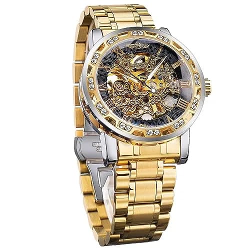 FORSINING Retro Skeleton Automatic Watch 40mm (1.57in) | Diamond Embellished Mechanical Wristwatch thumbnail 1