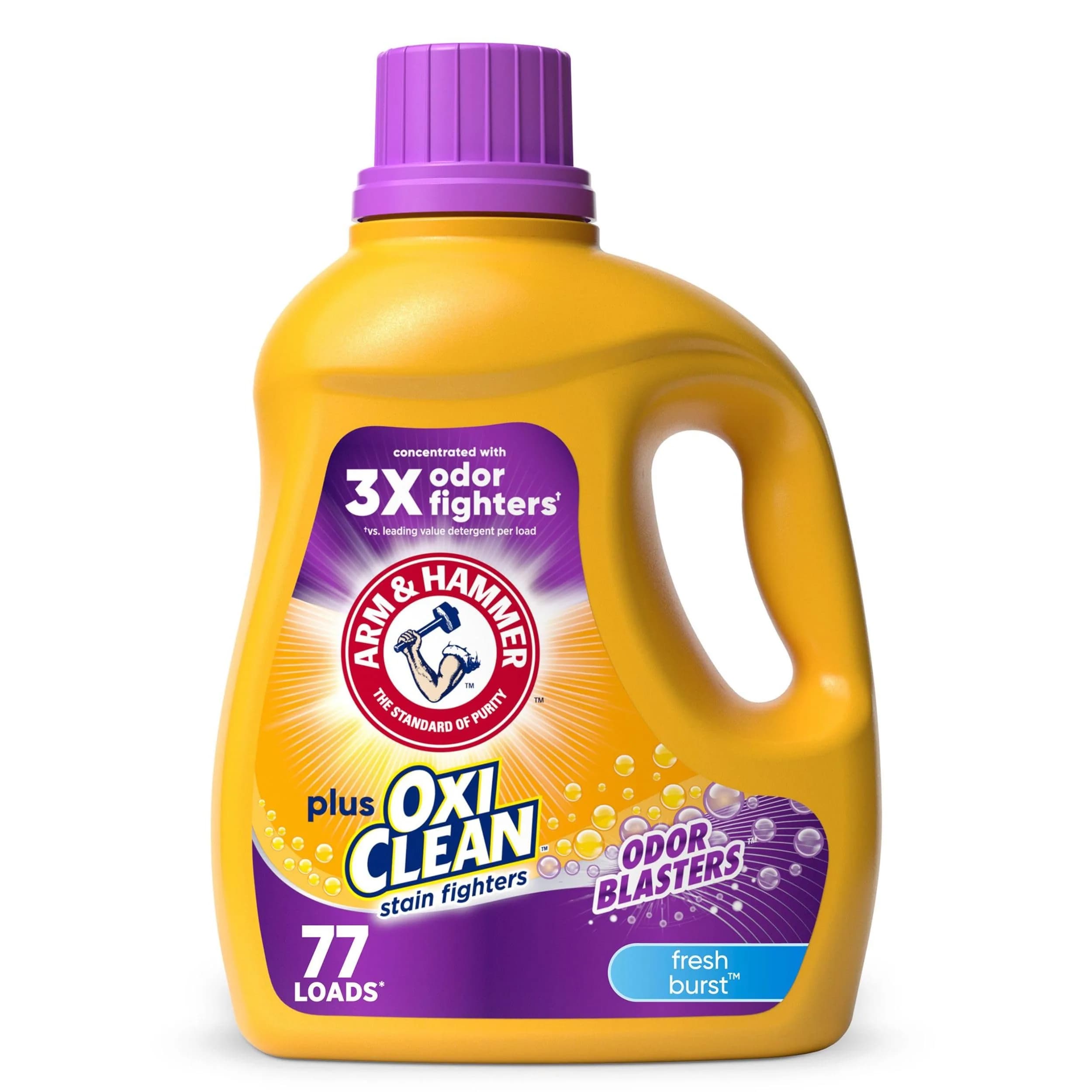 Arm & Hammer Plus OxiClean Odor Blasters Liquid Laundry Detergent, Fresh Burst, 6150ml (208 Fl Oz) (160 Loads) | Triple Power Cleaning for Indian Homes - main product image