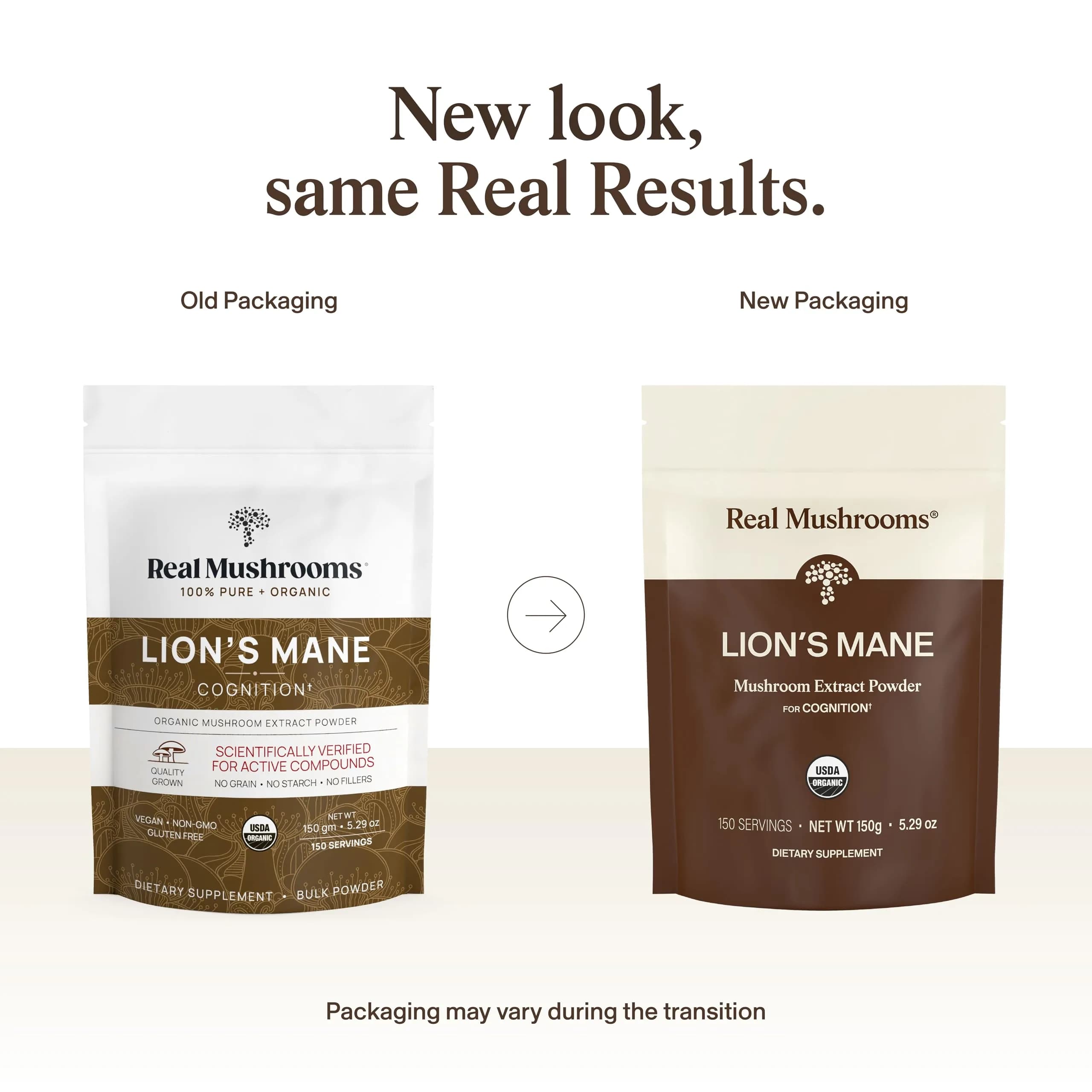 Real Mushrooms Lion's Mane Extract Powder 150 Servings | Organic Adaptogen for Focus & Clarity - view 2